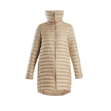 Citrinelle funnel-neck quilted coat