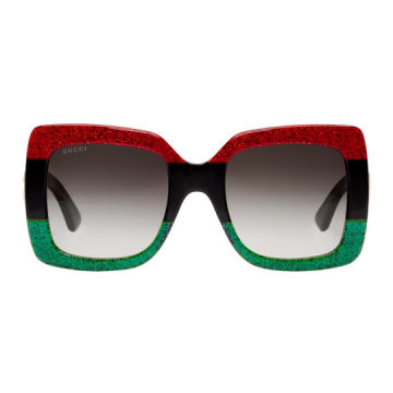 Red & Green Urban Web Block Diva Sunglasses