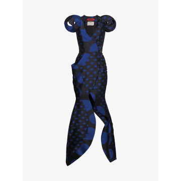 Polka dot fitted gown