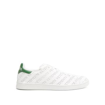 Low-top perforated-leather trainers