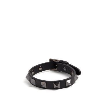 Rockstud-embellished leather bracelet