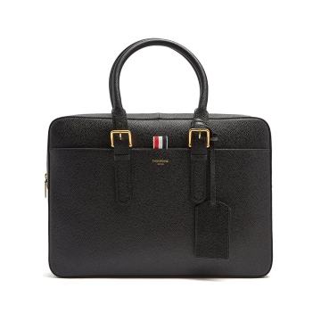 Pebbled-leather briefcase