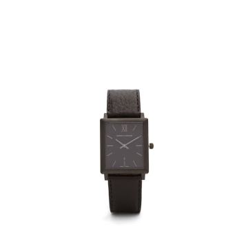Norse stainless-steel and leather watch