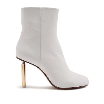 Lighter-heel leather ankle boots