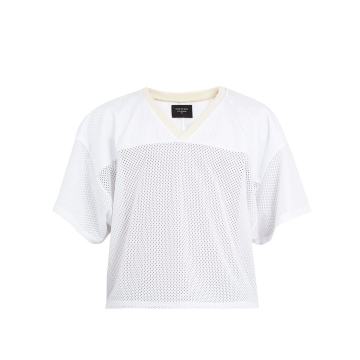 V-neck mesh-jersey T-shirt