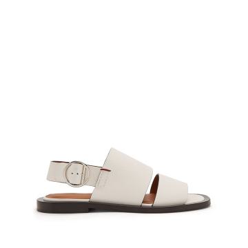 Double-strap leather sandals