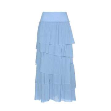 Ruffled cotton skirt