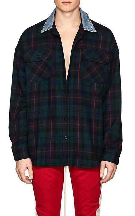 Plaid Wool Flannel Oversized Shirt展示图