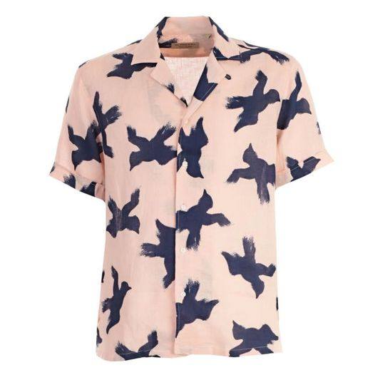 abstract bird print shirt展示图