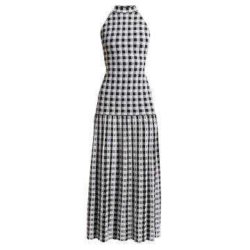 Knitted gingham dress