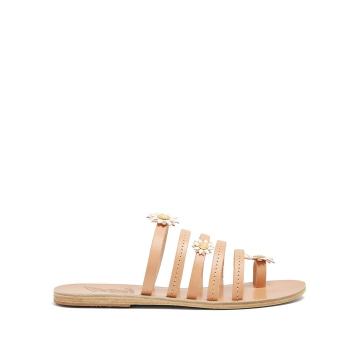 Victoria daisy-embellished leather sandals