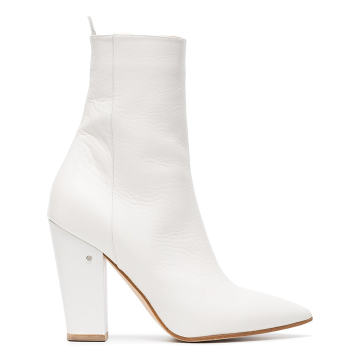 White Maia 100 Leather Ankle Boots