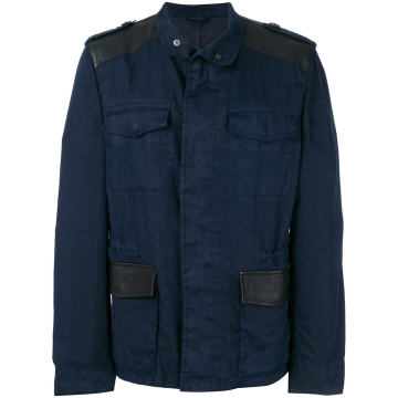 button-down military jacket
