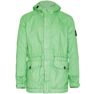 Green hooded jacket