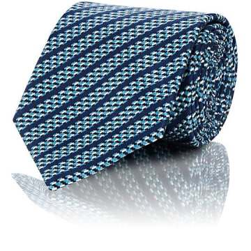 Striped Textured Silk Necktie