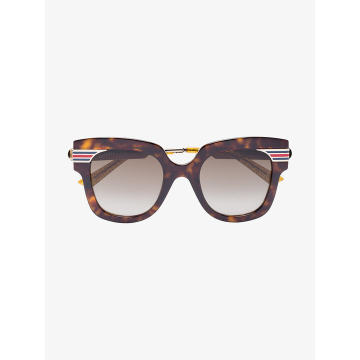 Gold Brown Havana Tortoiseshell Sunglasses