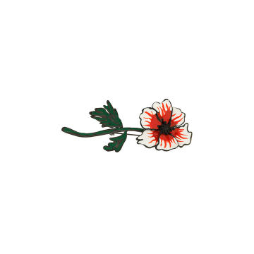 Anemone珐琅胸针