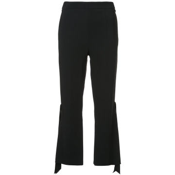 asymmetric flared trousers