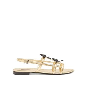 Take A Bow leather slingback sandals