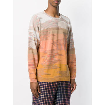 tonal patterned sweater