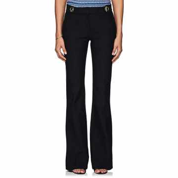 Stretch-Cotton Flared Pants
