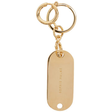Gold Key Tag Keychain