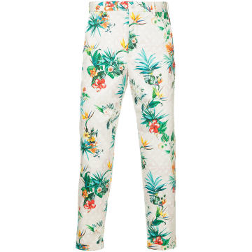floral print chinos