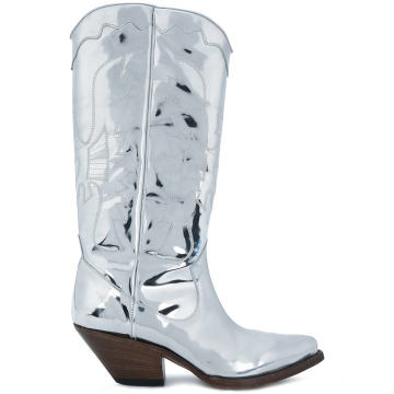 Elise mirrored western boots