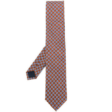 embroidered woven tie