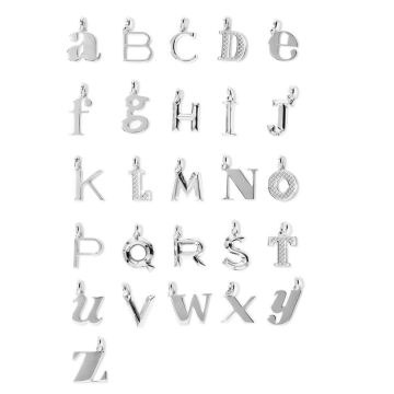 A-Z Alphabet Letter 纯银吊坠