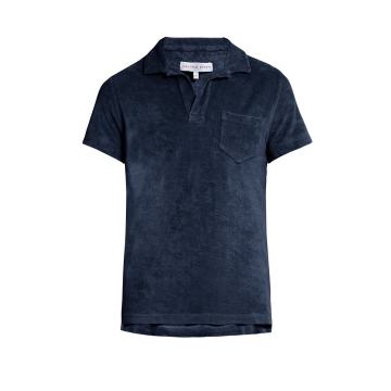 Terry-towelling cotton polo shirt