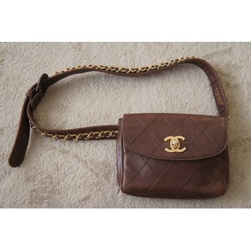Chanel Vintage棕色腰包