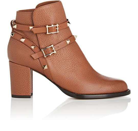Rockstud Leather Double-Strap Boots展示图
