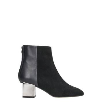 Marc Ellis Black Calf And Suede Leather Zipped Boots