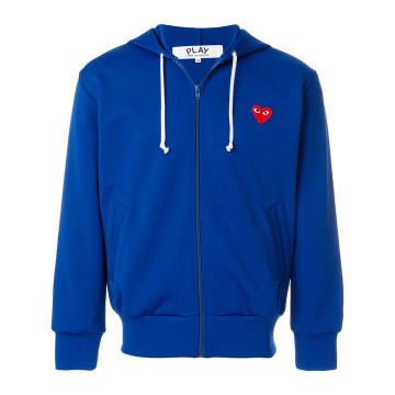 zipped heart logo hoodie
