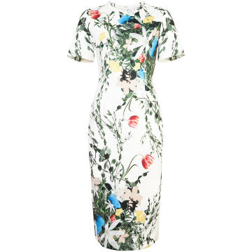 floral scuba dress