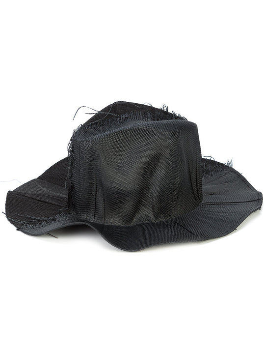 distressed-effect wide-brim hat展示图