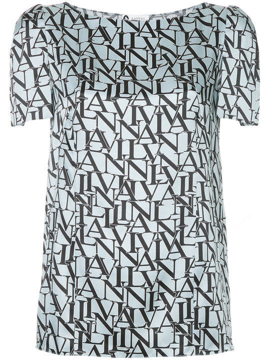 monogram print blouse展示图