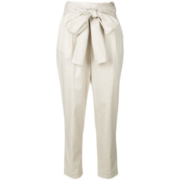 bow tie tapered trousers