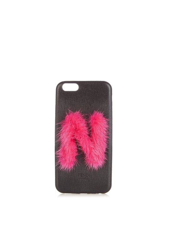 N mink-fur and leather iPhone® 6 case展示图