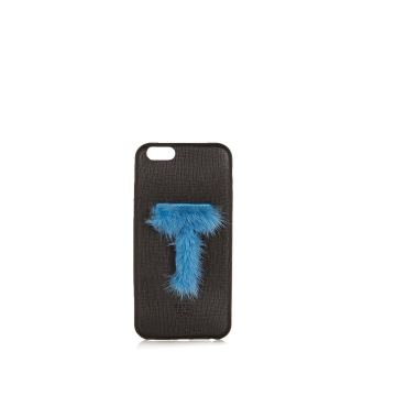 T mink-fur and leather iPhone® 6 case
