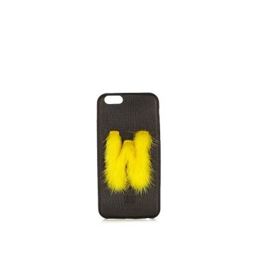 W mink-fur and leather iPhone® 6 case