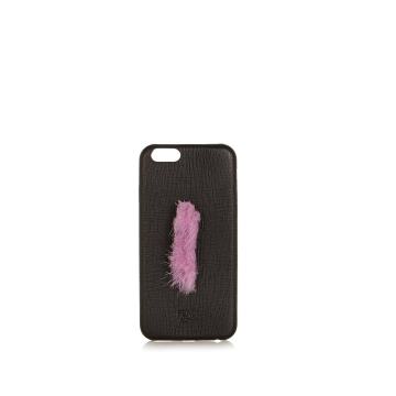 I mink-fur and leather iPhone® 6 case