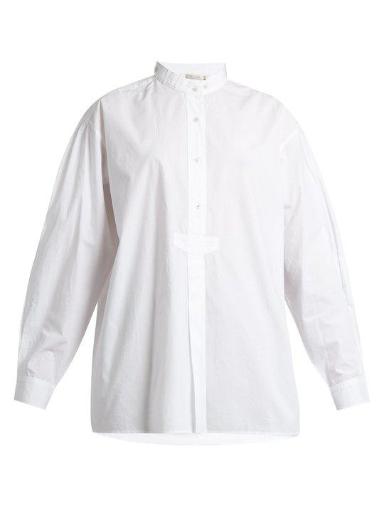 Kamisa stand-collar cotton-voile shirt展示图