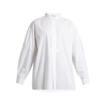 Kamisa stand-collar cotton-voile shirt
