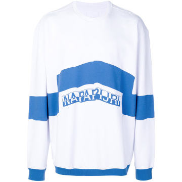 colour-block oversized sweatshirt