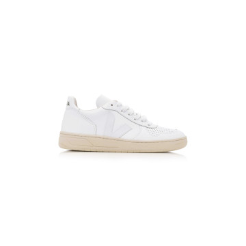 V10 White Leather Sneakers