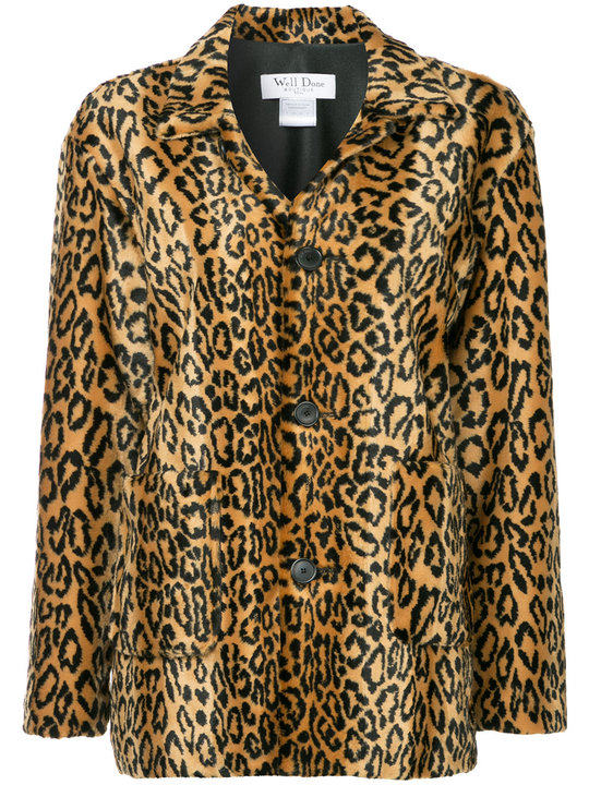 leopard faux fur jacket展示图
