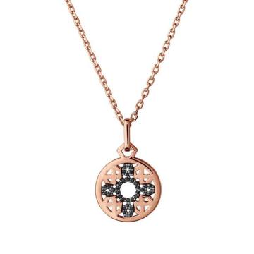 Timeless Rose Gold and Black Sapphire Pendant