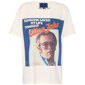 X Elton John印花T恤